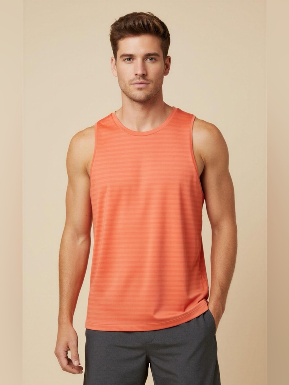 RHONE Orange Super Lightweight Performance Muscle Tank Size XL